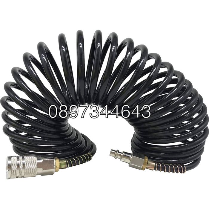 Полиуретанов спирален маркуч с бързи връзки 15м-8х12мм HAWEK