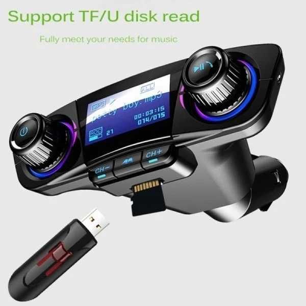 Adaptor Bluetooth auto FM MP3 cu USB, TF si AUX