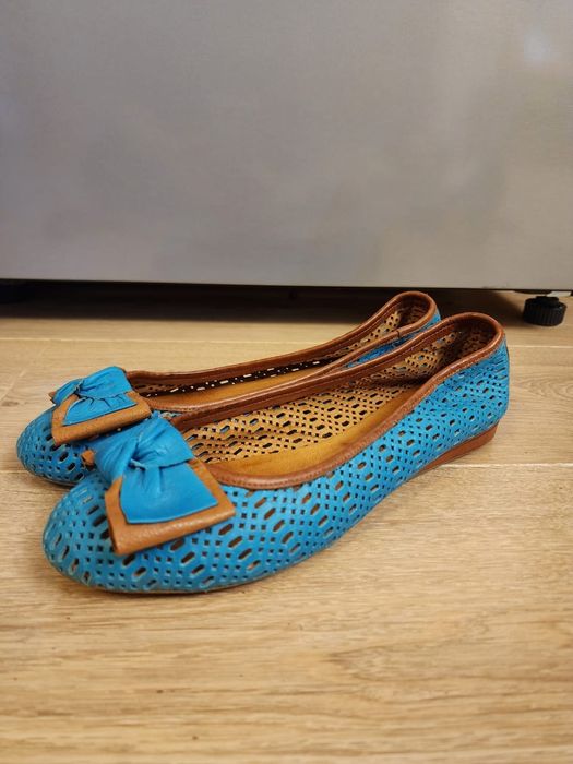 Балетки бирюзовые