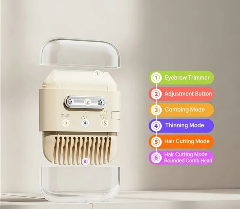 Шест-в-едно тример мулти-файл регулируем мултифункционален бръснарски