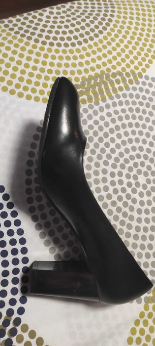 Дамски  черни кожени обувки