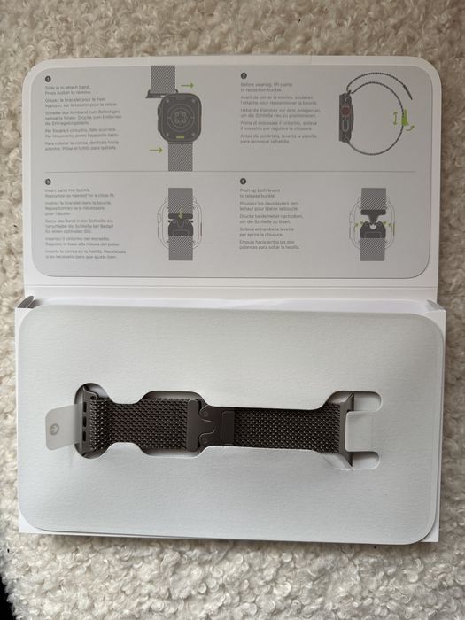 Bratara Apple watch Titanium Milanese Loop, marimea S