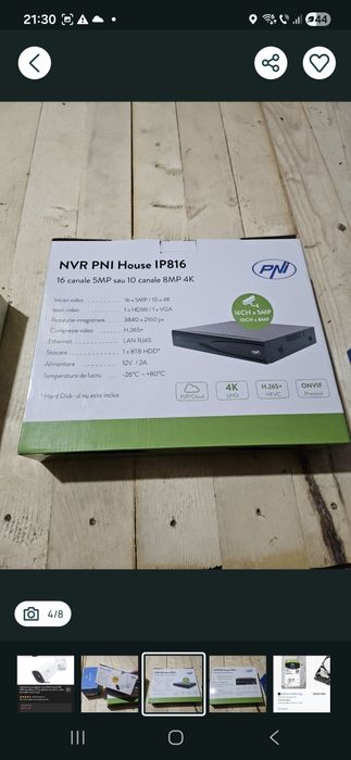 Sistem supraveghere PNI cu GARANTIE, transport  5lei