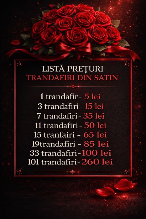 Trandafiri din satin