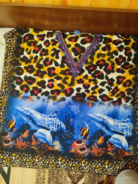 ТУНИКИ плажни макси р-р.Рокля лятна XL с къс ръкав