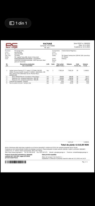 Lenovo Legion 5 17,3-inch - i7 11800H, RTX 3060, 16GB RAM, 1TB SSD