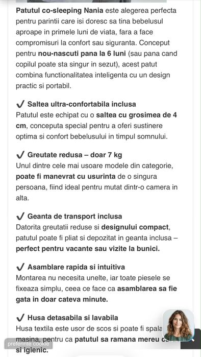 Pătuț Co-Sleeper
