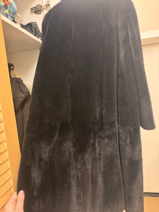 Норковая шуба черная