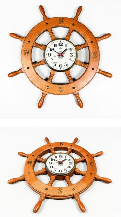 Timona din lemn masiv cu ceas Brom