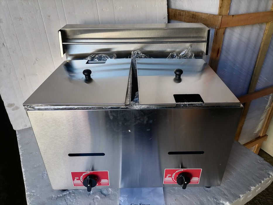 Фритюрник Професионален Електрически 8л., 8+8л. фритюрник