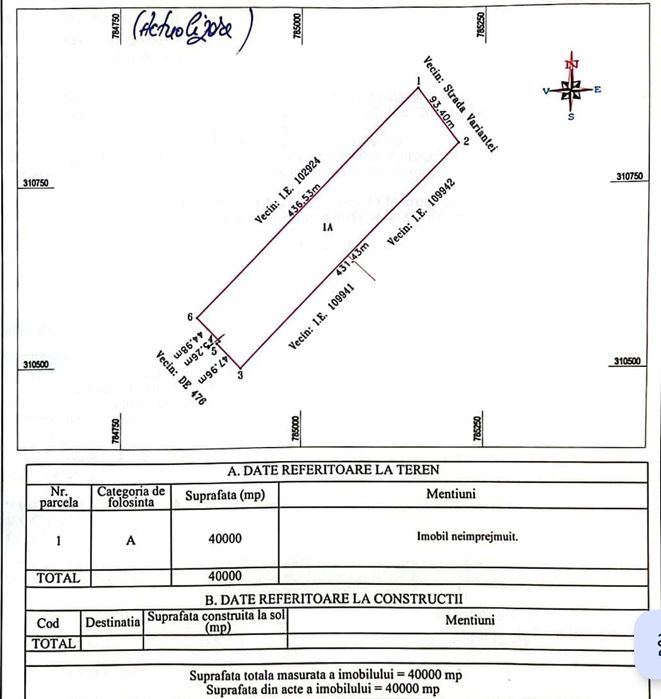 Teren intravilan 40.000 mp - Academia Gheorghe Hagi - la 400m de Maarif School Ovidiu