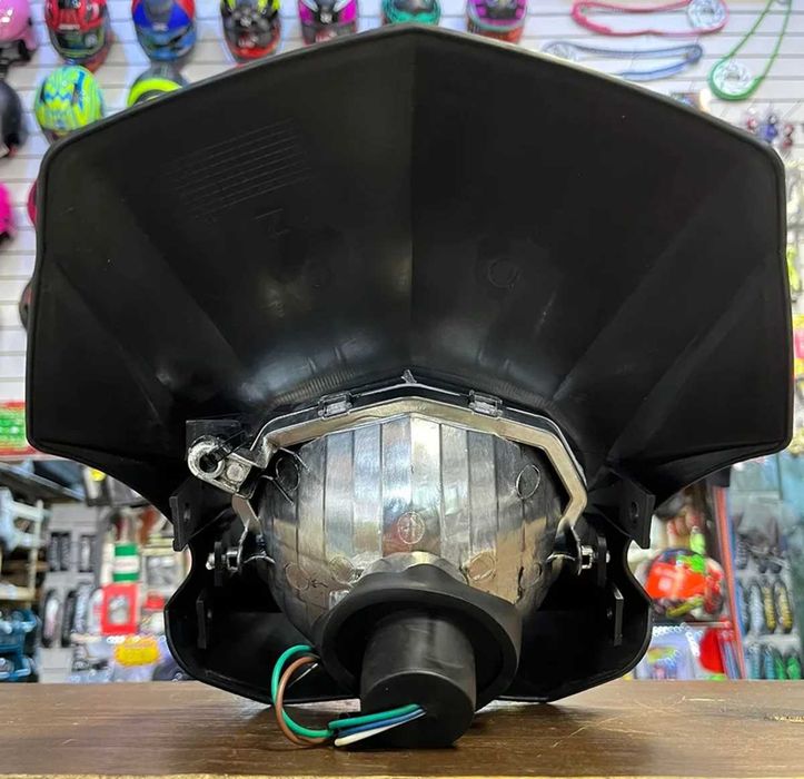 Преден спойлер с Фар и крушка Н4 за Мотор - Черен.