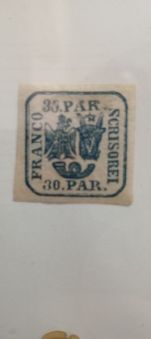 1864 Principatele Unite timbru că tablou filatelic cu tot cu trifoi
