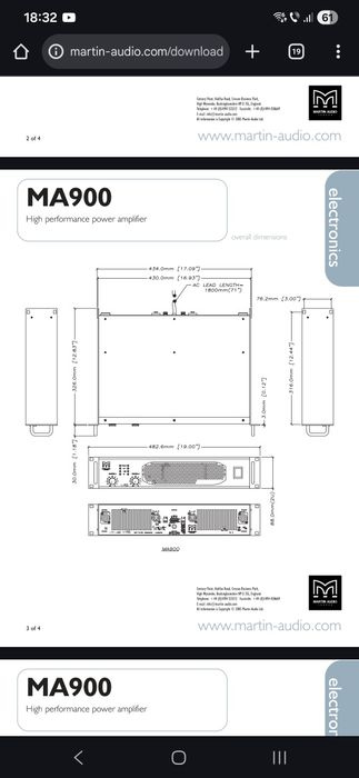 Amplificator Martin Audio MA900 by Lab Gruppen