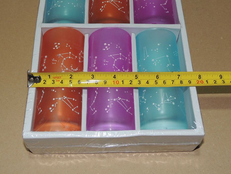 Комплект от 6 броя нови стъклени чаши Цена: 10.23 €