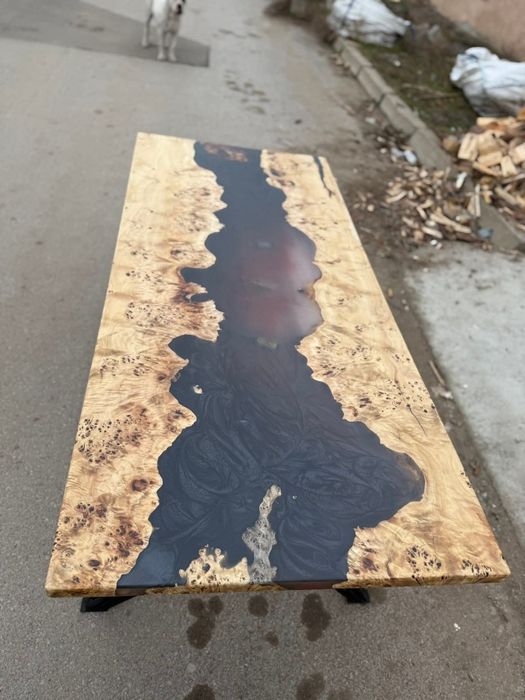 Трапезна маса със смола от топола  200/90/75 см