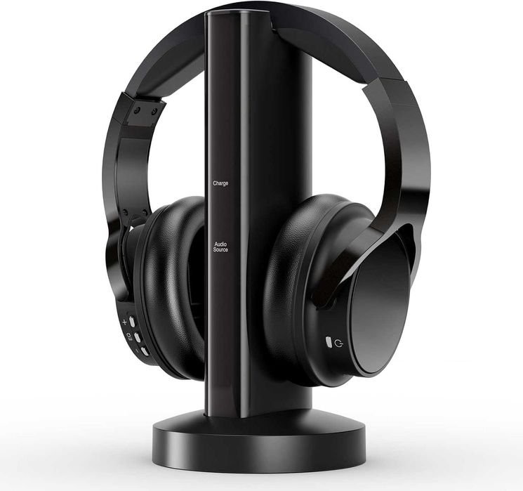 Безжични TV слушалки с трансмитер/зарядна станция оптичен/AUX/RCA, 3D