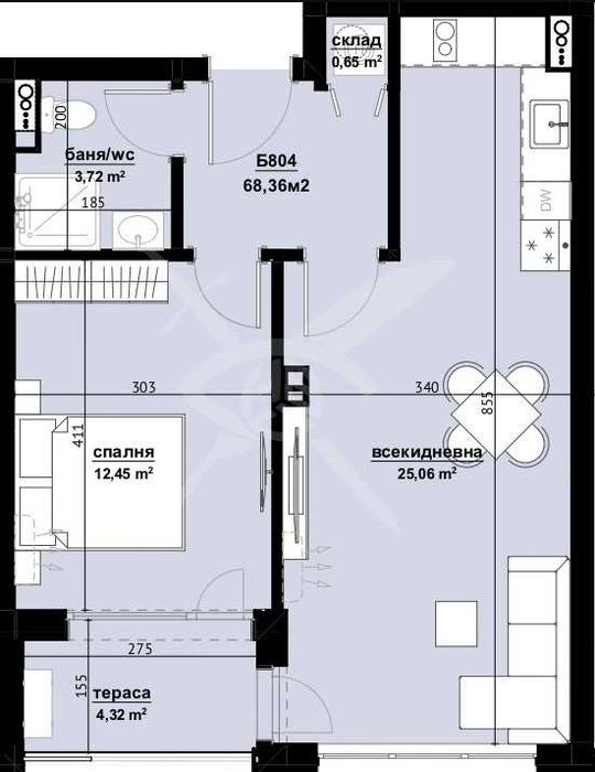 Продава се Двустаен апартамент в Бургас, Изгрев - 68 кв.м за 1192 €/кв.м - Снимка #1