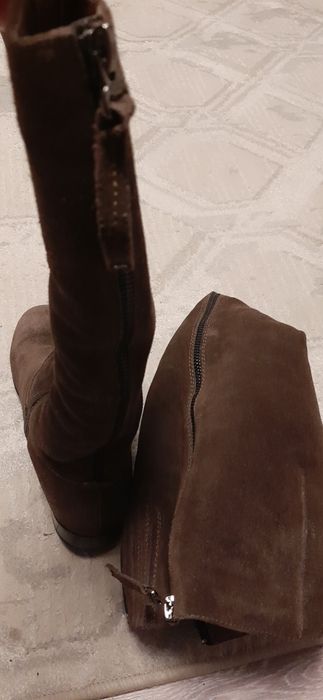 Сапоги натуральная замша