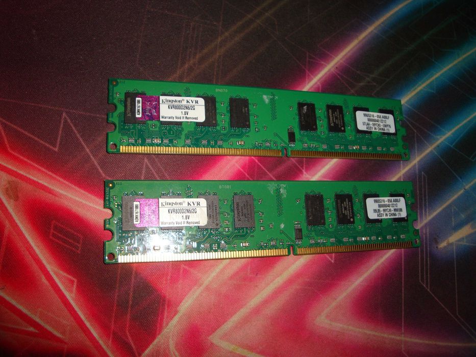 Memorie ram Kingston kvr800 ddr2 800 mhz pc2 6400 4gb dual kit 2x 2gb
