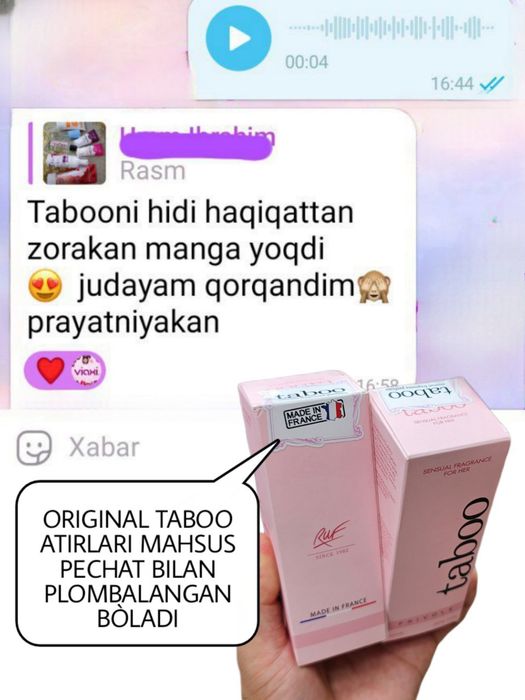 Taboo Ферамон духи, Feramon atr