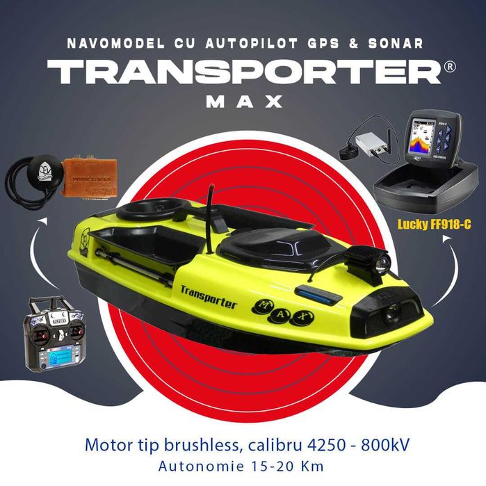 Barcuta plantat cu Autopilot Gps si Sonar Lucky - Transporter Max