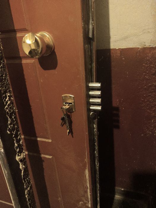 Блиндирана входна външна врата. Перфектна + топ брава + стоманена каса