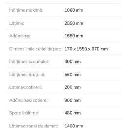 Coltar extensibil cu lada de depozitare