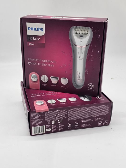 Epilator umed și uscat Philips BRE740/10 9 accesorii, 32 pensete, utilizare fara fir, 2 setari viteza