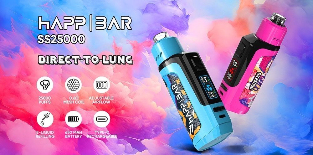 Happ Bar Shisha 25k  REÎNCĂRCABILE