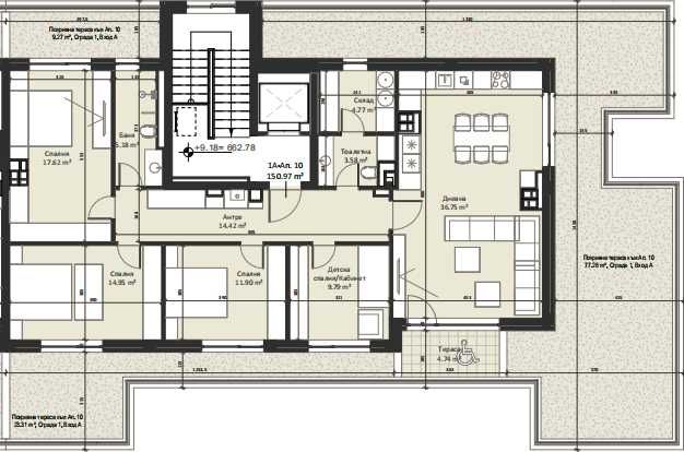 Продава се Многостаен апартамент в София, Малинова долина - 177 кв.м за 1905 €/кв.м - Снимка #1