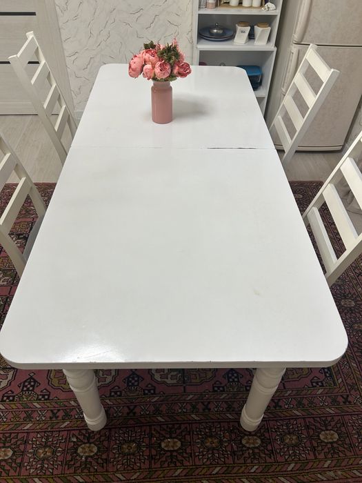 Стол стуля белые трансфер 2,5 метра