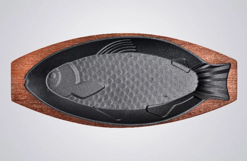 Чугунная форма для рыбы Рыбная тарелка.скидка!