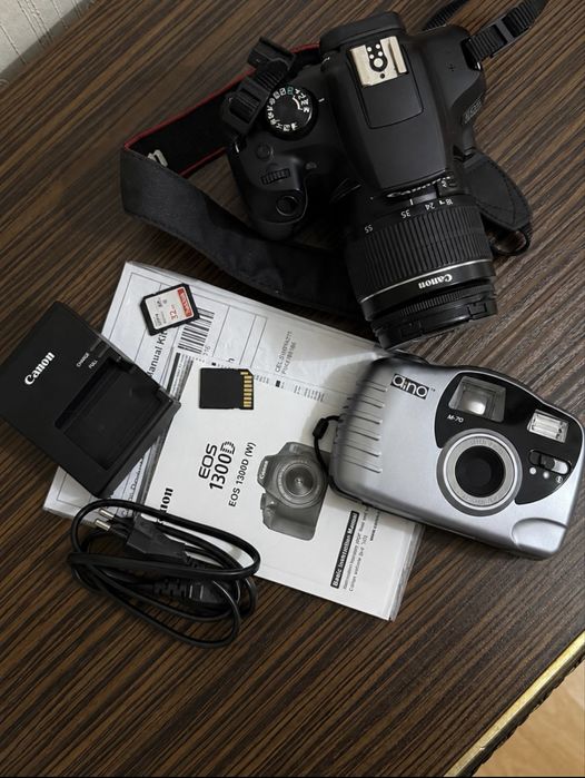 Фотоаппарат canon + пленочная камера с фотопленками
