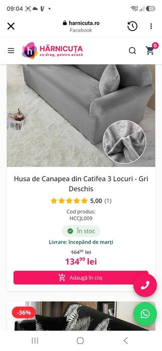 Set huse catifea nou, le vănd deoarece canapeaua mea este îmbrăcată in  imitatie piele si alunecă!
