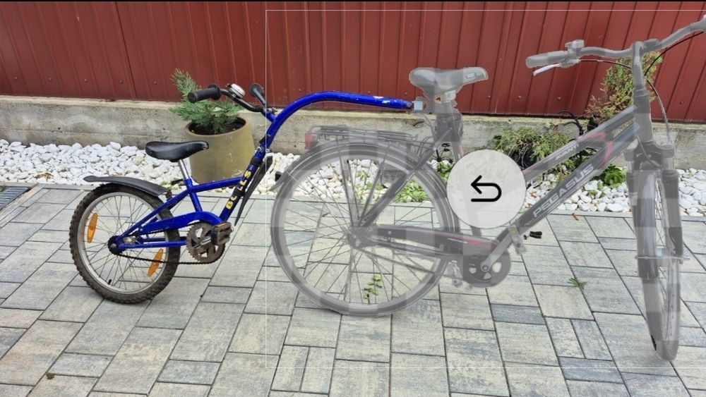 Bicicletă atașabilă copii Bulls (tag-along), pliabilă