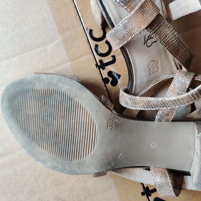 Sandale Piele CAPRICE 36 - 36,5 Maro - Argintiu