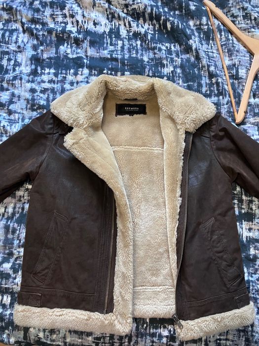 Cojoc OAKWOOD blana sintetica si piele naturala de porc