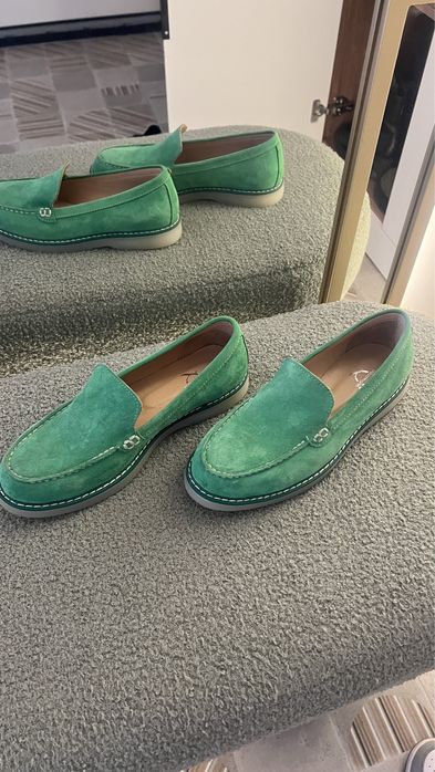 Лоферы из натуральной замши