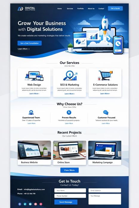 Fac Landing Page Profesional pentru Produse sau Business. Rapid
