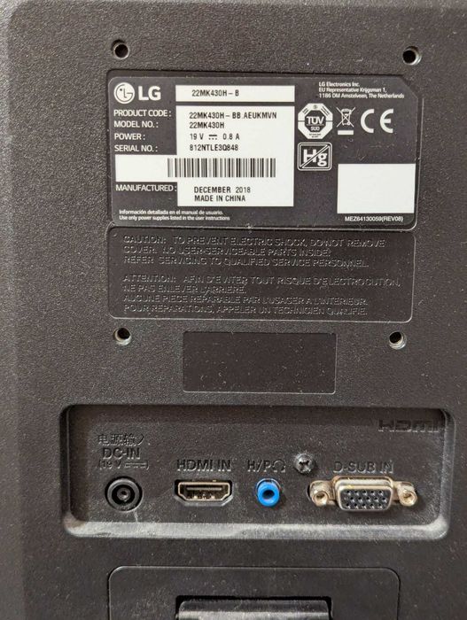 Monitor LG 22MK430H-B – IPS, Full HD, 75Hz, AMD FreeSync