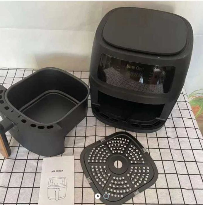 *Нов Еър фрайър Silver Crest S18 8 и 6 литра Air Fryer 2400W фритюрник