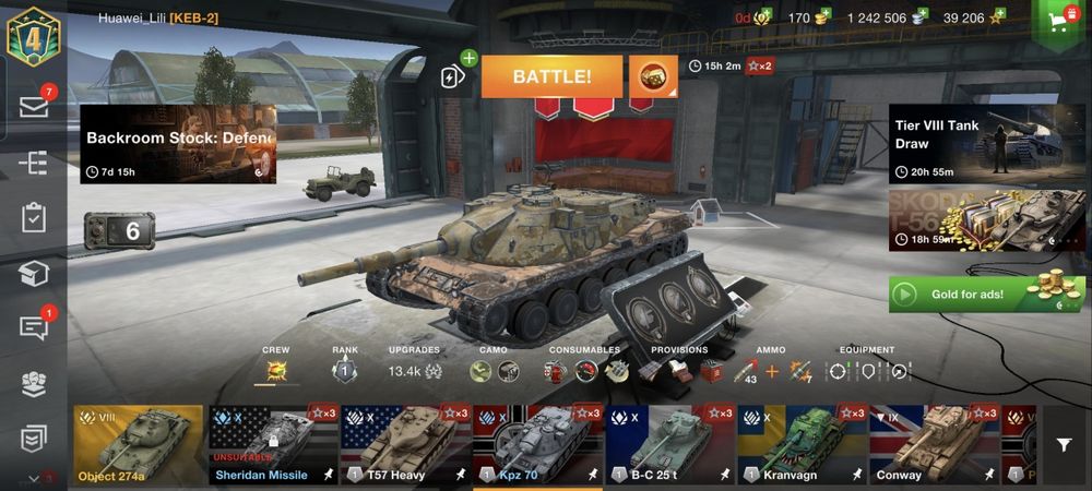 Cont world of tank blitz