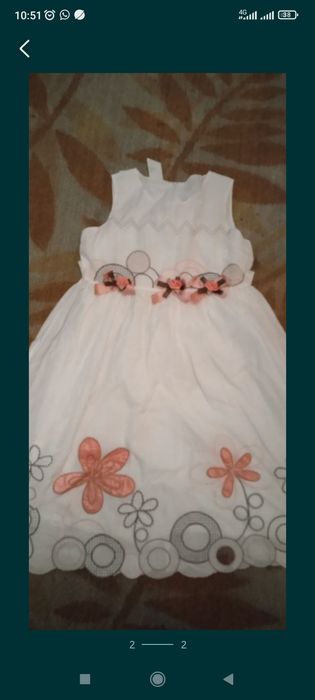 Платье для девочки белое