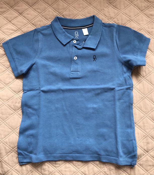 Тениска с якичка и потниче OK baby - размер 128/8г.