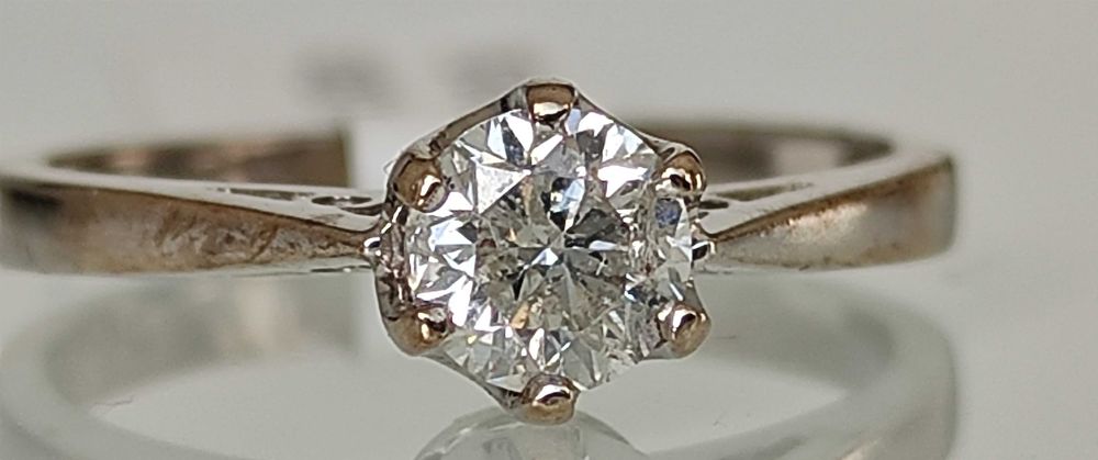 Inel aur 18k cu diamant 0.5ct