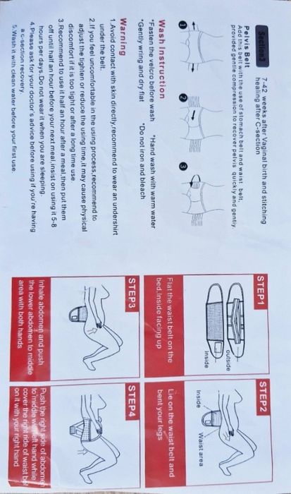 Centură Abdominală Postnatală BabyToy Premium, 3 piese