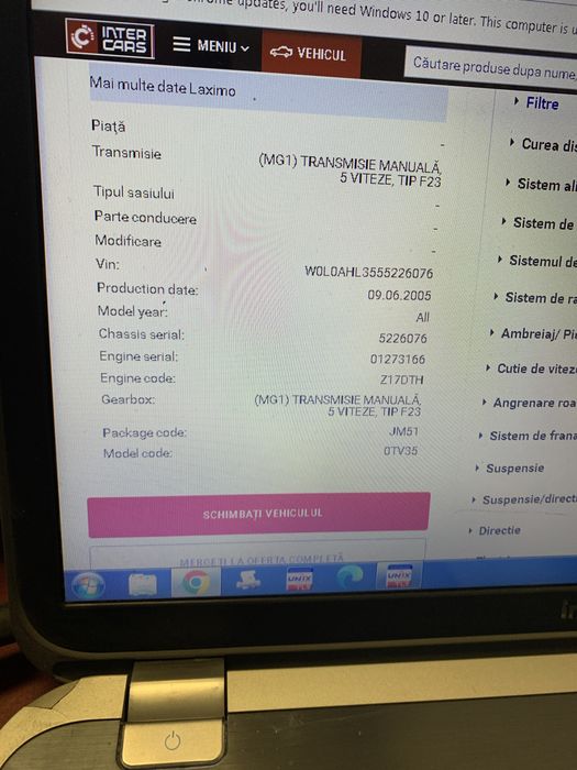 Piese opel astra H motor 1.7 Z17DTH 101 cp