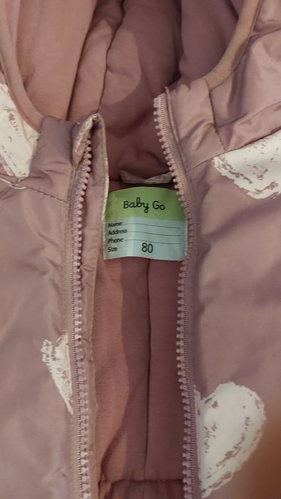 Зимний комбинезон на девочку 80 см