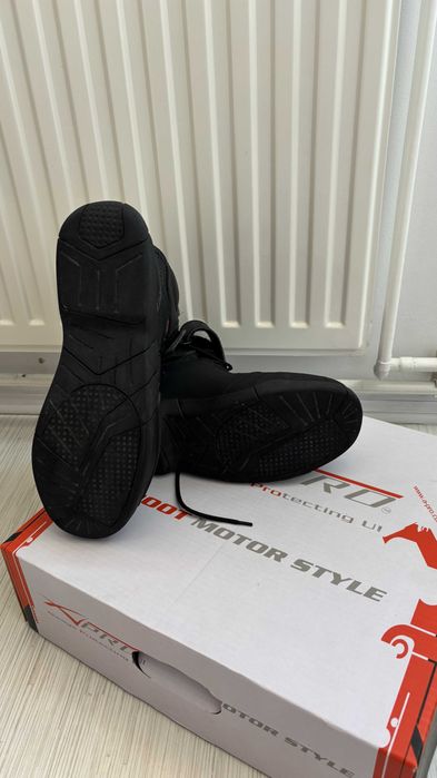 Ghete moto A-PRO PUSHER NEGRU marimea 41